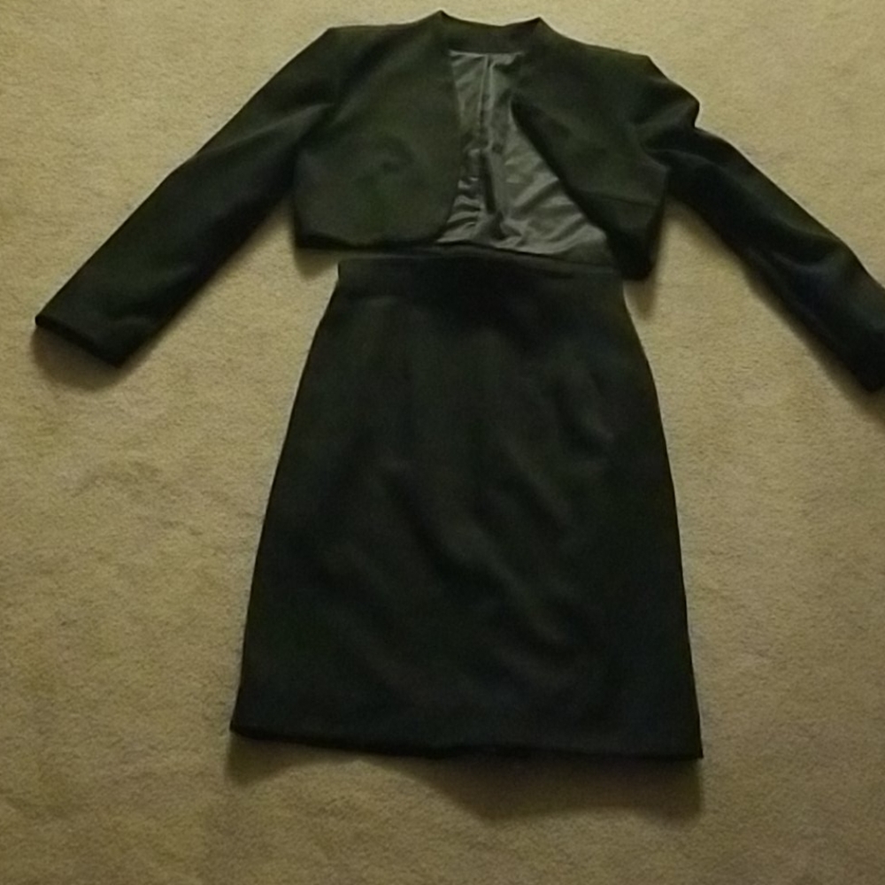 Black blazer and skirt suit
